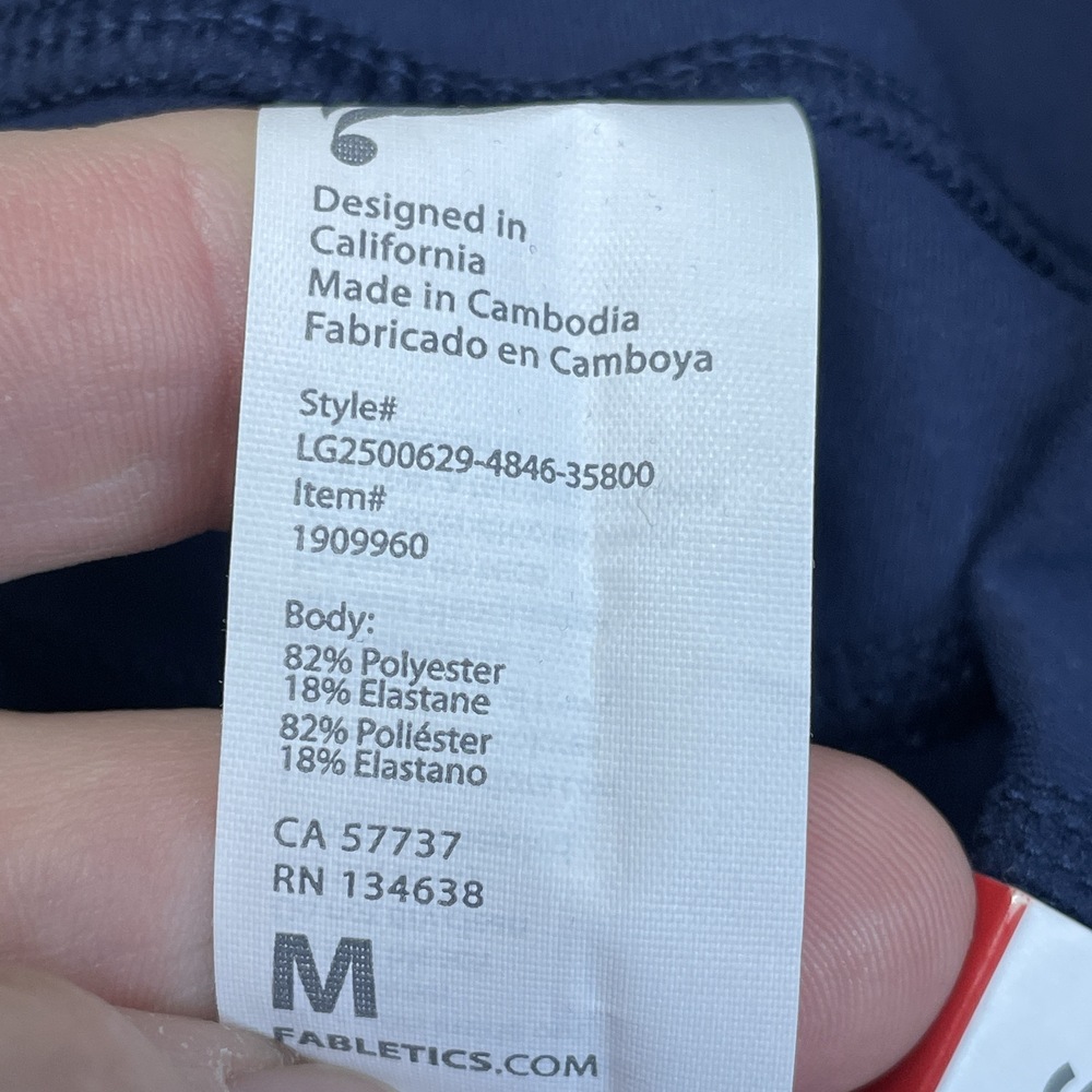 Fabletics Women's Leggings Leggings Size M Navy a1752 - Picture 5 of 7